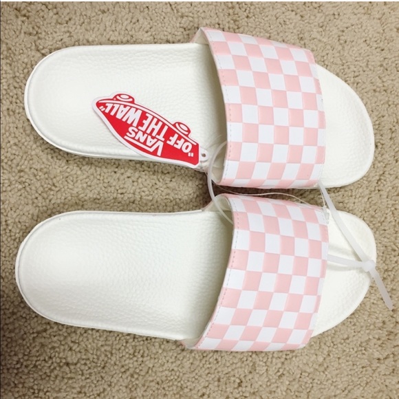 vans sandals checkered